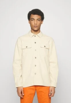 Pier One Undyed Twill Giacca Di JeansWhite Uomo Giacche PI922D0EA-A11