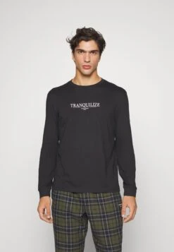 Pier One Maglia Del PigiamaBlack Uomo Per La Notte PI982N00D-Q11