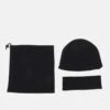 Pier One Fleece Unisex Set - Berretto - Black