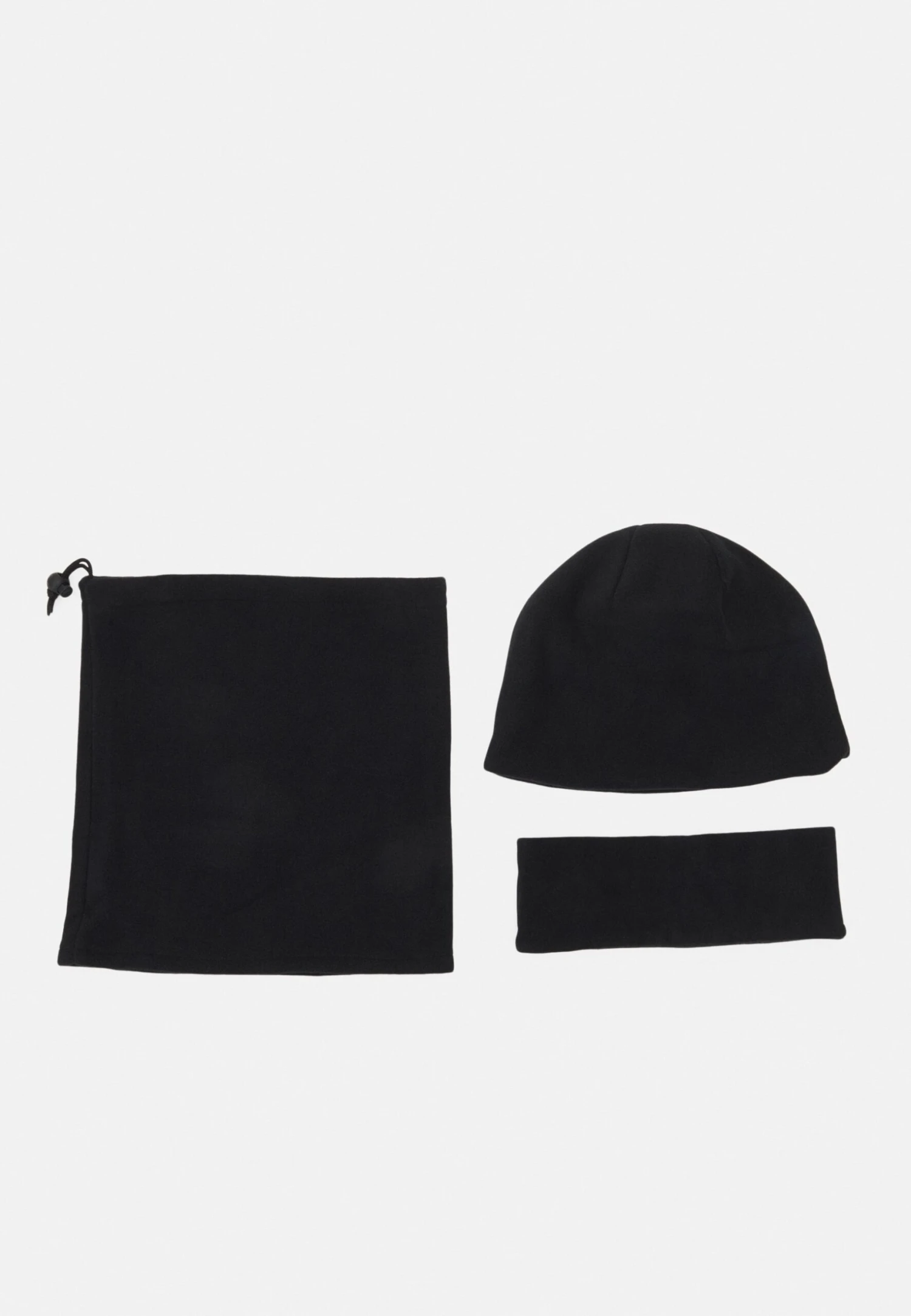 Pier One Fleece Unisex Set - Berretto - Black 1 Pier One Fleece Unisex Set - Berretto - Black