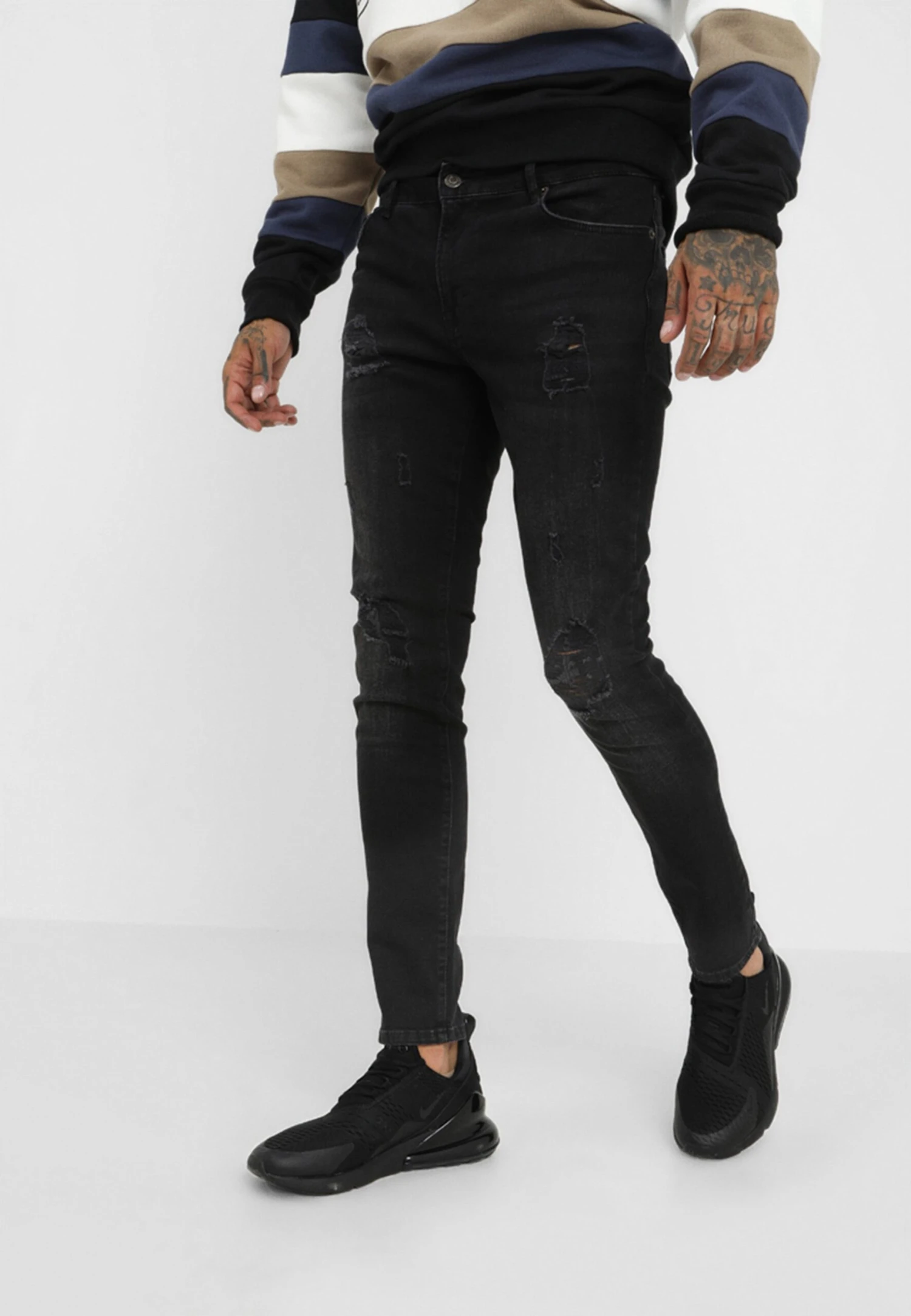 Pier One Jeans Skinny FitBlack Denim Uomo Jeans YO122G03X-Q11 1 Pier One Jeans Skinny FitBlack Denim Uomo Jeans YO122G03X-Q11
