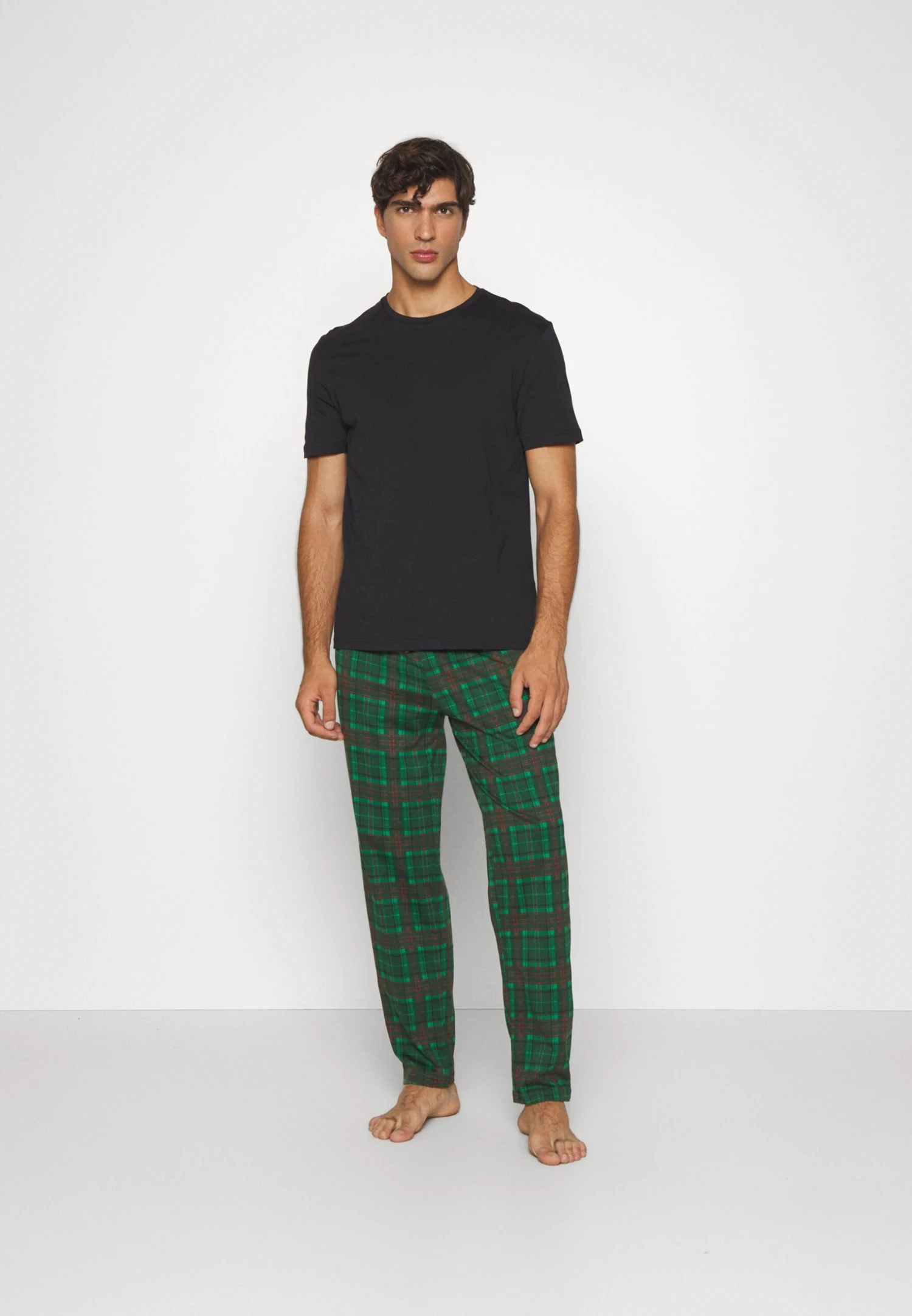 Pier One Single - Pigiama - Black/Green 1 Pier One Single - Pigiama - Black/Green