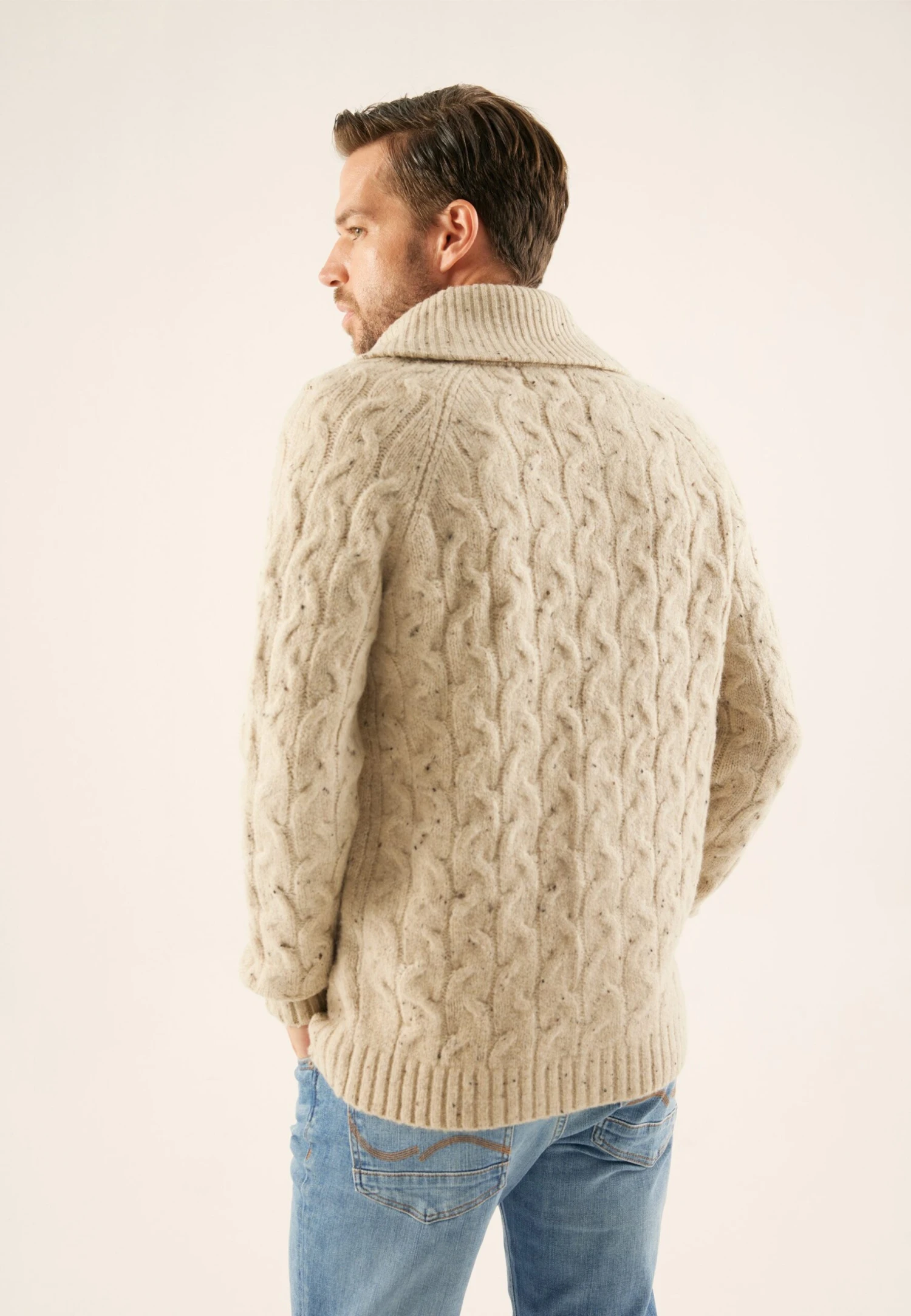 Pier One CardiganMottled Beige Uomo Maglieria PI922Q0BS-B11 3 Pier One CardiganMottled Beige Uomo Maglieria PI922Q0BS-B11 - immagine 3