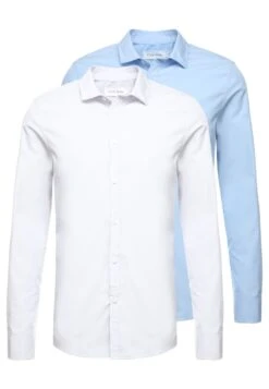 Pier One 2 PackCamicia EleganteWhite/Light Blue Uomo Completi E Cravatte PI922D05K-A11 -Negozio online Pier One Italia 4b52fa03446946f6b2cc1994aeb765da