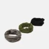 Pier One 3 Pack UnisexScaldacolloBlack, Grey, Olive Uomo Foulard E Sciarpe PI954G01L-Q11