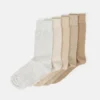 Pier One 5Pack - Calze - Off-White/Beige/Tan