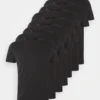 Pier One 7 Pack - T-Shirt Basic - Black