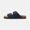 Pier One Leather Unisex - Pantofole - Dark Blue