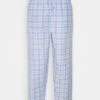 Pier One Pantaloni Del PigiamaLight Blue/White Uomo Per La Notte PI982L00E-K13