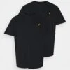 Pier One 2 PackT-Shirt BasicBlack/Black Uomo T-shirt E Polo PI922O0TU-Q11
