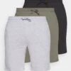 Pier One 3 PackPantaloni Del PigiamaBlack/Mottled Grey/Khaki Uomo Per La Notte PI982L00N-Q11