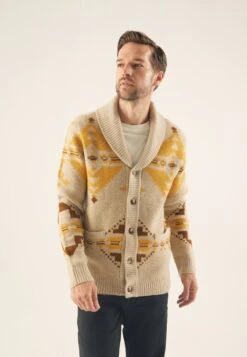 Pier One CardiganBeige/Multi-Coloured Uomo Maglieria PI922Q0BY-B11