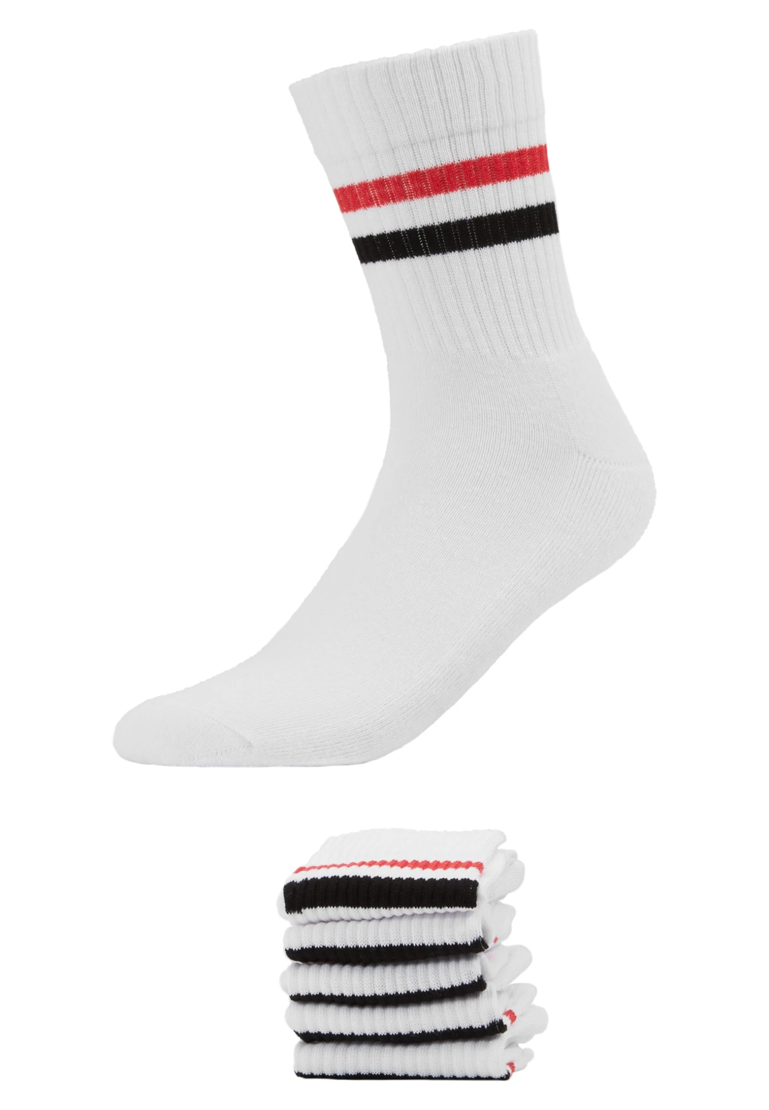 Pier One 5 Pack - Calze - White/Red/Black 2 Pier One 5 Pack - Calze - White/Red/Black - immagine 2