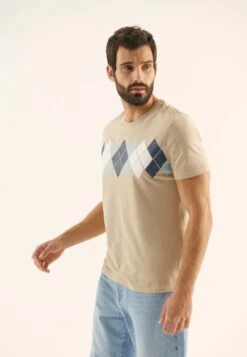 Pier One T-Shirt Con StampaBeige Uomo T-shirt E Polo PI922O0YG-B11