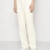 Pier One Drawcord Trousers Linen Blend - Pantaloni - White
