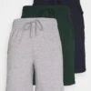 Pier One 3 PackPantaloni Del PigiamaDark Blue /Mottled Dark Grey/Dark Green Uomo Per La Notte PI982L00F-K13