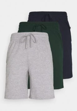 Pier One 3 PackPantaloni Del PigiamaDark Blue /Mottled Dark Grey/Dark Green Uomo Per La Notte PI982L00F-K13